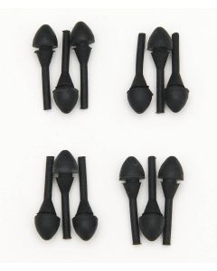 1968-1976 Corvette Rear Deck Vent Seal Fasteners with Bumpers	