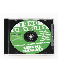 1980 Corvette Service Manual On CD	