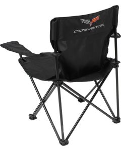  Corvette Folding Arm Chair Mesh Black With C6 Logo	