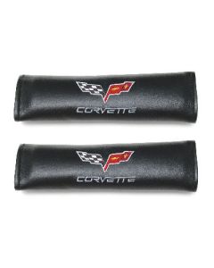  Corvette Shoulder Belt Pads With C6 Logo	