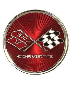 1975-1976 Corvette Gas Door Emblem Sunburst	