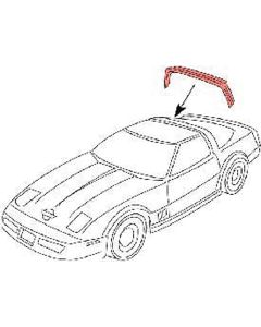 1984-1996 Corvette Rear Roof Weatherstrip Latex