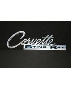 1963-1965 Corvette Metal Sign Rear Emblem Stingray	
