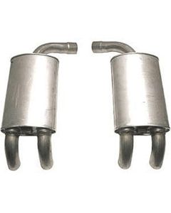 1984 Corvette Mufflers  Aluminized Dual Outlet	