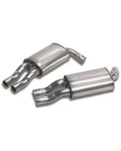 1985-1990 Corvette Mufflers "No Drone" Aluminized Dual Outlet	