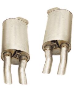 1991 Corvette Mufflers "No Drone" Aluminized Dual Outlet	