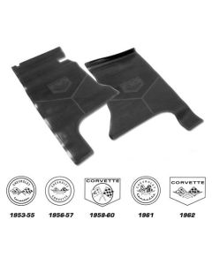Corvette Floor Mats, Rubber, With C1 Logo, 1953-1962