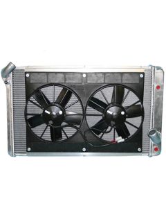 1969-1972 Corvette Aluminum Radiator And Fan Module Assembly Big Block For Cars With Manual Transmission	