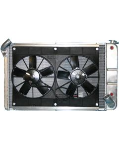 1969-1972 Corvette Aluminum Radiator And Fan Module Assembly Small Block For Cars With Automatic Transmission	