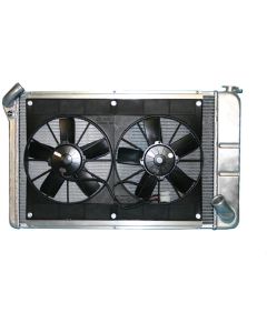 1969-1972 Corvette Aluminum Radiator And Fan Module Assembly Small Block For Cars With Manual Transmission	