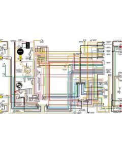Corvette Color Laminated Wiring Diagram, 1953-1981