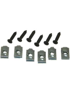 1980-1982 Corvette Mounting Kit Fender Side Louver 12-Piece	