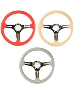 Premier Quality Products, Steering Wheel, Leather Wrapped, Split, Three Spoke| 59738 Corvette 1967-1982