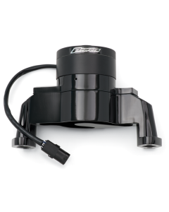 Electric Engine Water Pump; Aluminum; Black Powder Coat; Fits SB Chevy Engines