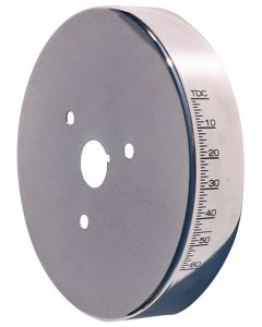 Engine Harmonic Balancer Cover; For SB Chevy using 8 Inch Damper; Chrome