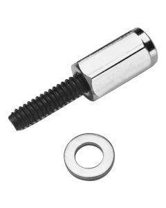 Engine Valve Cover Mini Nuts; Aluminum; Chrome; Studs/Washers Included; 4 Pack