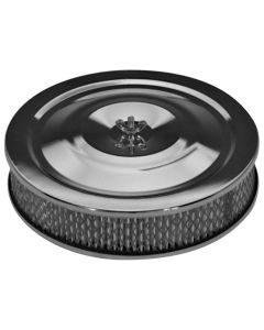 Air Cleaner Kit; Chrome; Full-Flo Style; 9 Inch Diameter; Element Included