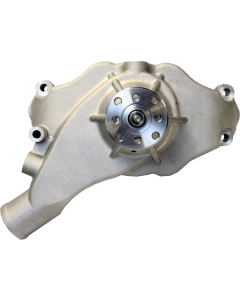 Engine Water Pump; Mechanical Short Style; High Flow Model; Satin; BB Chevy
