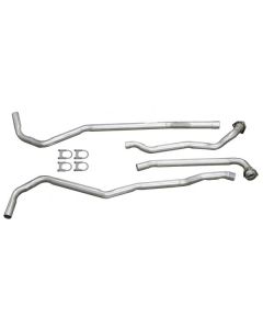 1969 Corvette Exhaust Pipes, Big Block, Aluminized Steel, 2.5-2", With Automatic Transmission