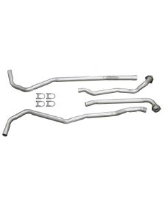 1969 Corvette Exhaust Pipes, Big Block, Aluminized Steel, 2.5-2", With Automatic Transmission
