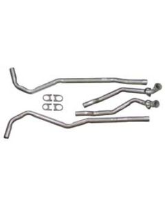 1969 Corvette Exhaust Pipes, Big Block, Aluminized Steel, 2.5-2", With Manual Transmission