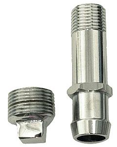 Corvette Water Pump Plug Kit, Chrome, 1974-1982