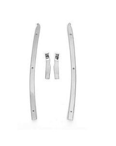 1968-1977 Corvette Quarter Trim Panel Molding Set Chrome Coupe	