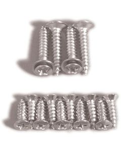 Windshield Interior Trim Screws, Chrome, 1977-1982