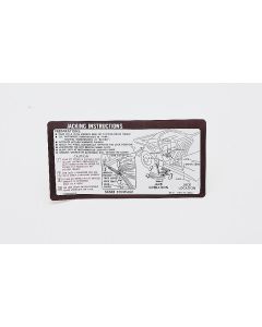 1973-1974 Corvette Jacking Instruction Decal	
