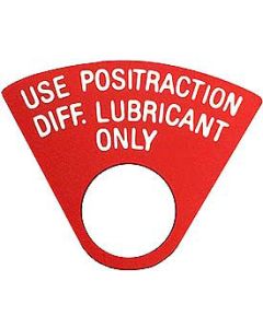 1966-1972 Corvette Posi-Traction Red Tag	