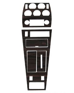 1981-1982 Corvette Center Dash And Console Trim Kit For Cars With Air Conditioning And Defroster Rosewood	