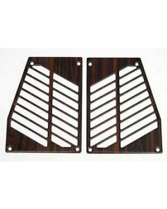 1984-1987 Corvette Coupe Speaker Covers Rear Rosewood	