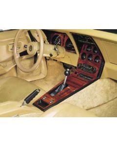 Center Dash &Console Trim Kit,No A/C,Rosewood,1968-71