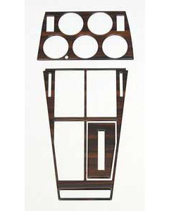 1972-1976 Corvette Dash And Console Kit Center For Cars Without Air Conditioning Rosewood	