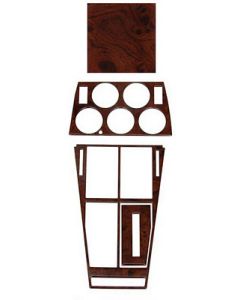 1972-1976 Corvette Dash And Console Trim Kit Center For Cars WithoutAir Conditioning Burlwood	