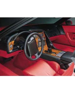 1990-1991 Corvette Dash And Trim Kit For Cars With Automatic Transmissions Rosewood	