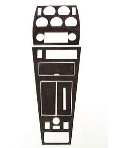 1981-1982 Corvette Dash And Console Trim Kit Center For Cars With AirConditioning Burlwood	