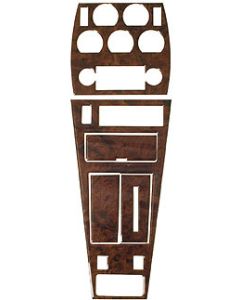 1981-1982 Corvette Center Dash And Console Trim Kit For Cars With Air Conditioning Burlwood	