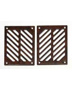 1986-1989 Corvette Convertible Speaker Covers Rear Burlwood	