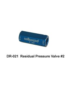 Wilwood residual pressure valve is used to maintain pressure in the rear drum brake lines - Heidts DR-021