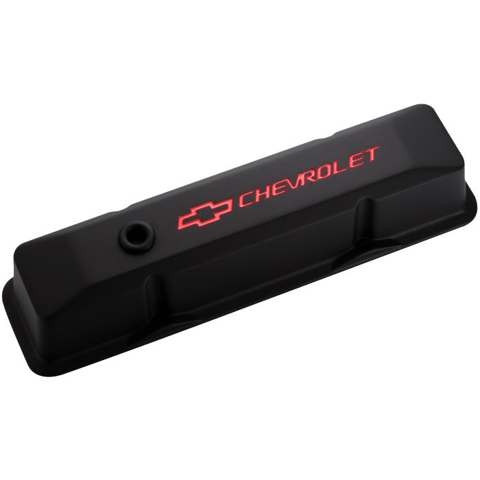 Proform Small Block Chevy (SBC) Carbon Style Diecast Valve Covers Recessed Proform Small Block Chevy (SBC) Carbon Style Diecast Valve Covers Recessed