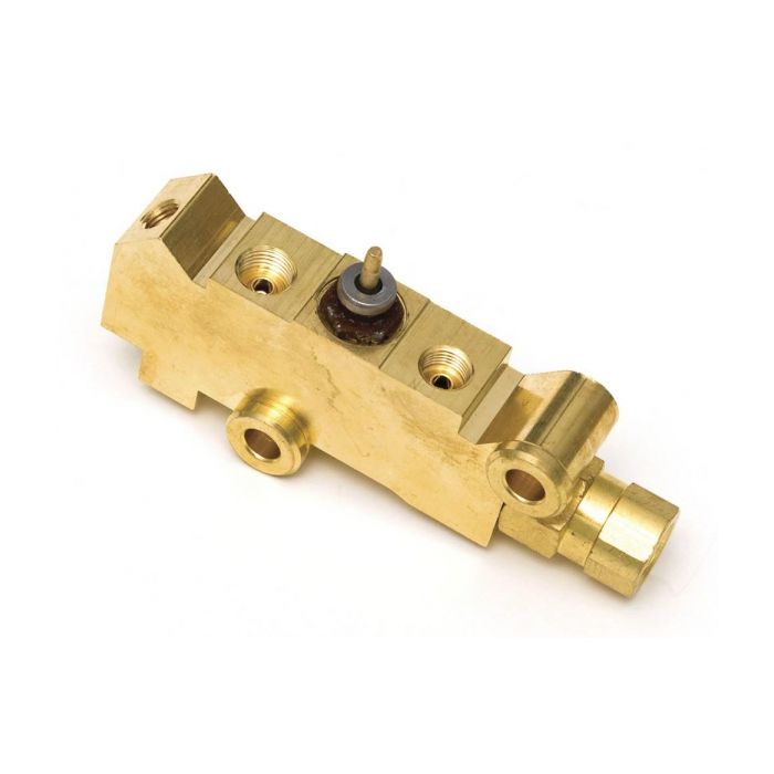 E-1-11 Inline Tube Brass 5 Port Proportioning Valve Compatible with 1974-77 Chevrolet Corvette with 4 Wheel Disc Brakes 