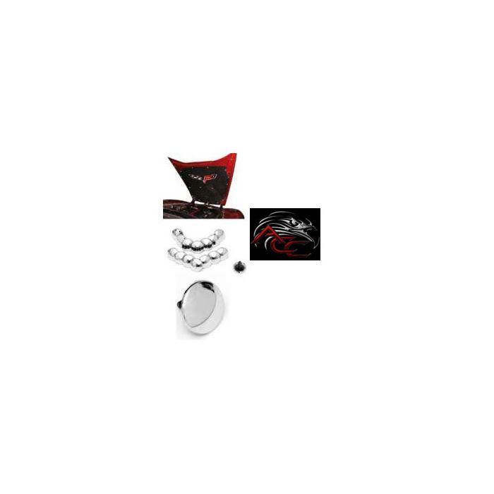 Ecklers Premier Quality Products 25-171243 American Car Craft Hood Retainer Button Kit 043003 Corvette Chrome 