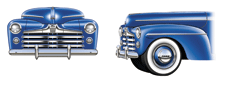 1947 & 1948 Ford Model 79A / 7GA / 7HA / 89A / 8HA Deluxe & Super Deluxe Identification Drawing