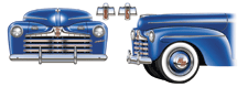 1946 Ford Model 69A & 6GA Deluxe & Super Deluxe Identification Drawing