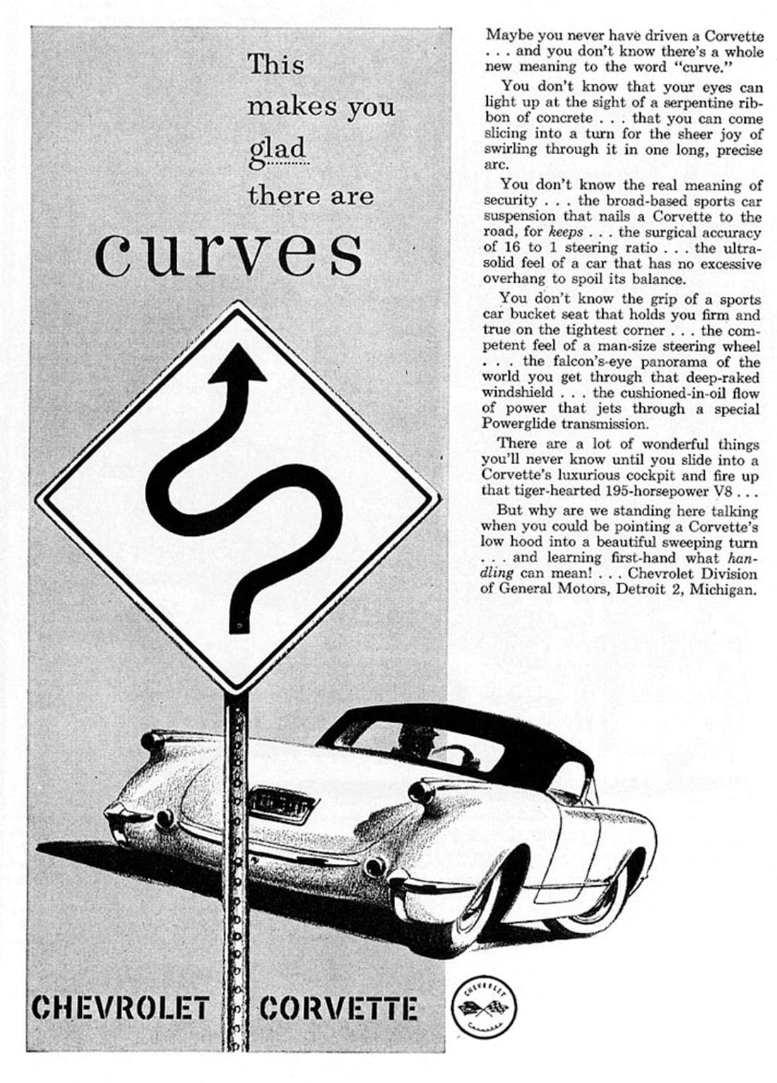 1955 Corvette Ad