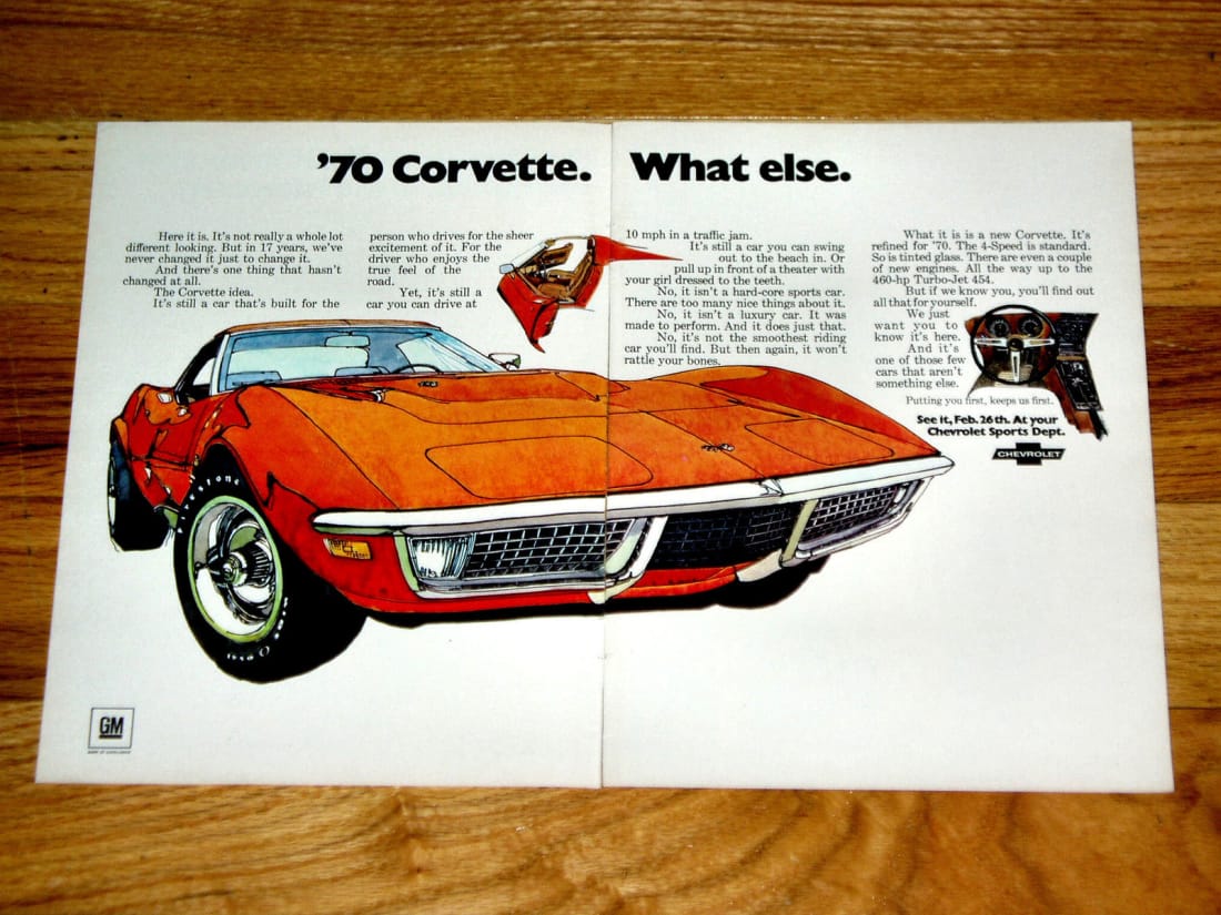 1970 Corvette Ad