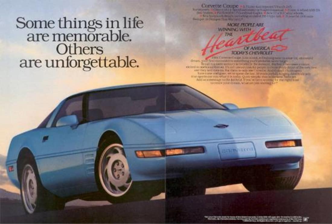 1991 Corvette Ad