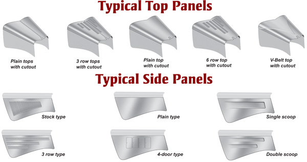 Early V8 Ford Hood Top & Side Panel Drawings